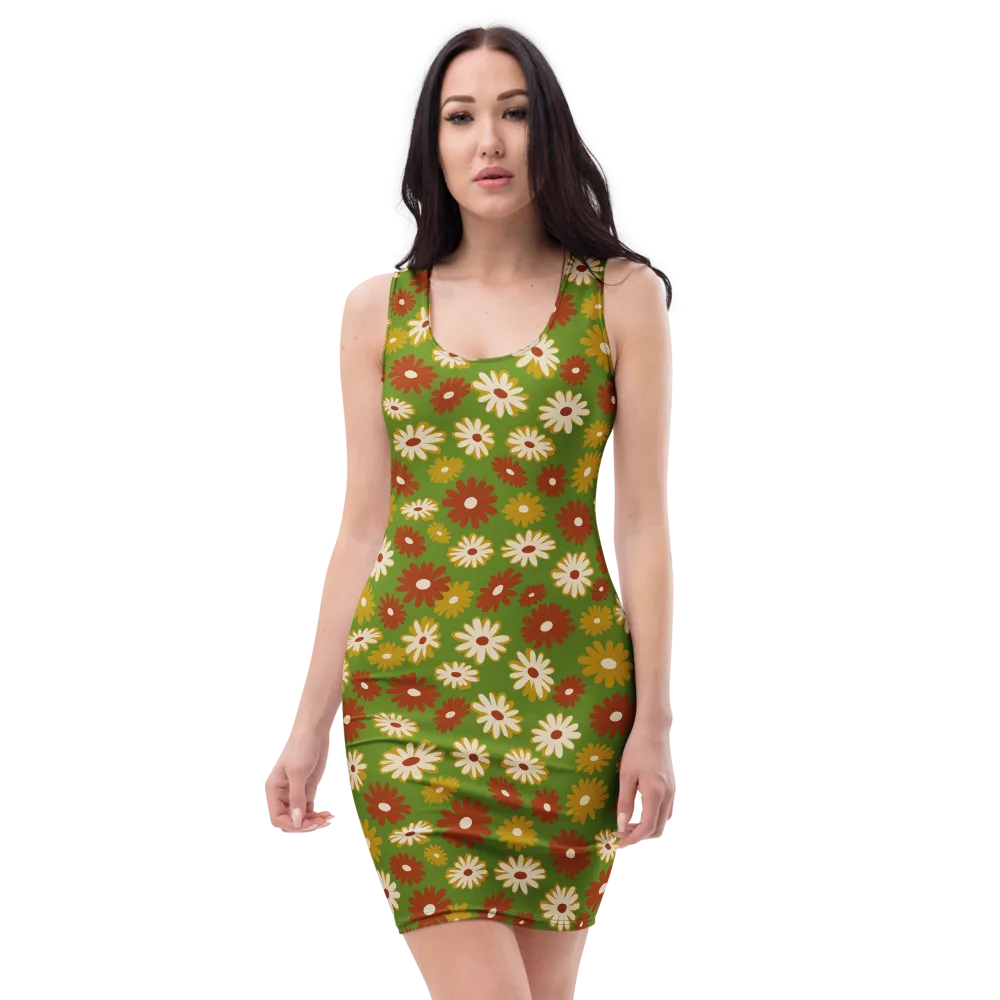 Harvest Daisy on Bodycon Dress — Front