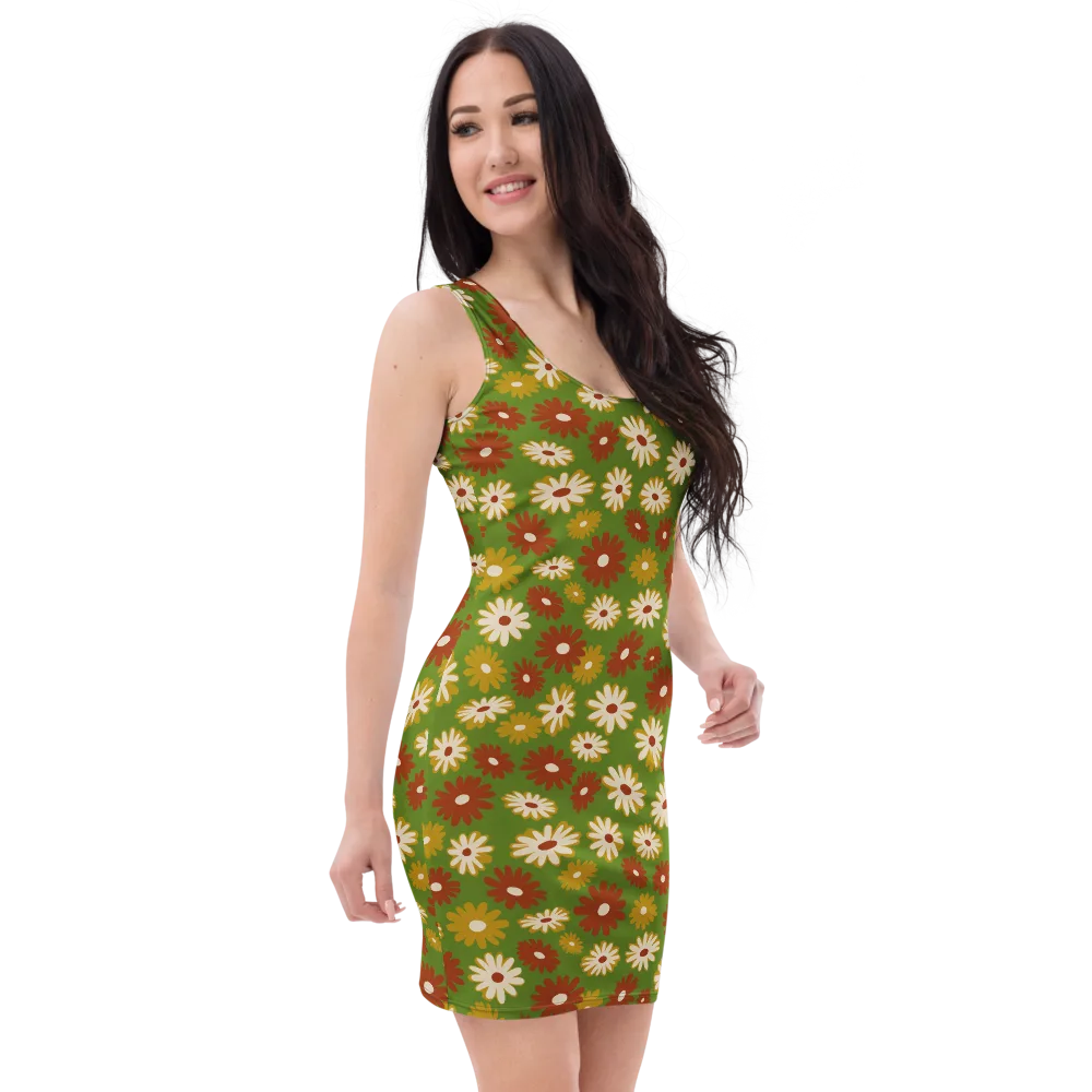 Harvest Daisy on Bodycon Dress — Right Front