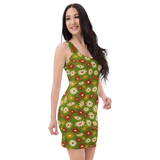 Harvest Daisy on a Bodycon Dress