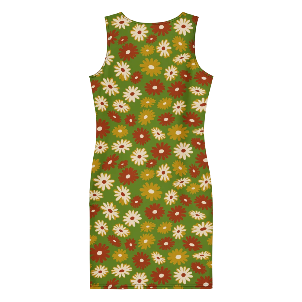 Harvest Daisy on Bodycon Dress — Back