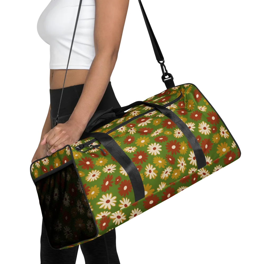Harvest Daisy on Duffle Bag — Front