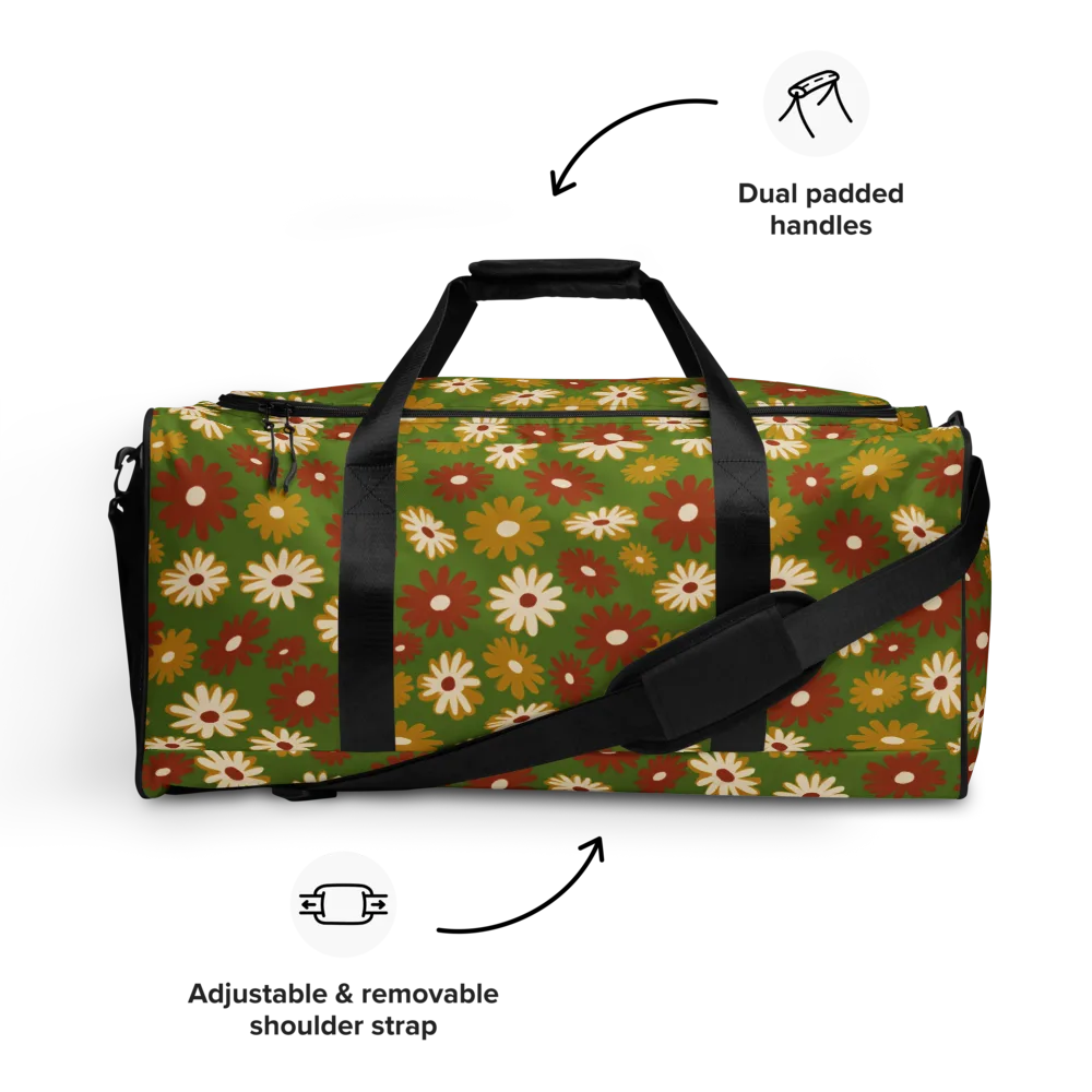 Harvest Daisy on Duffle Bag — Front