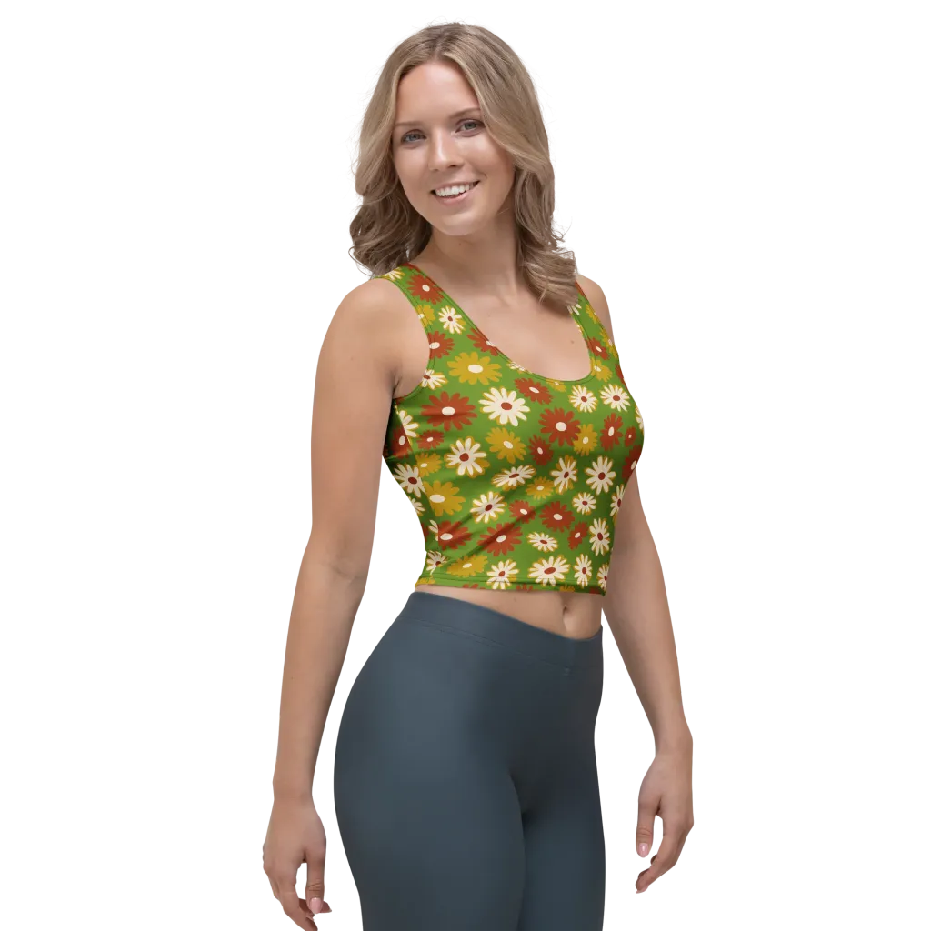 Harvest Daisy on Crop Top — Right Front