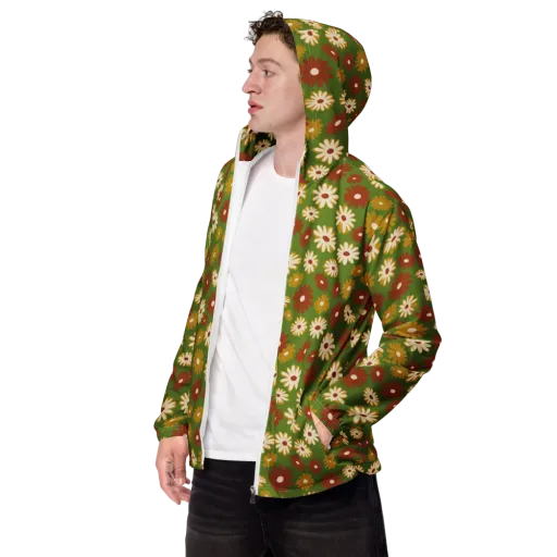 Harvest Daisy on a Men's Windbreaker