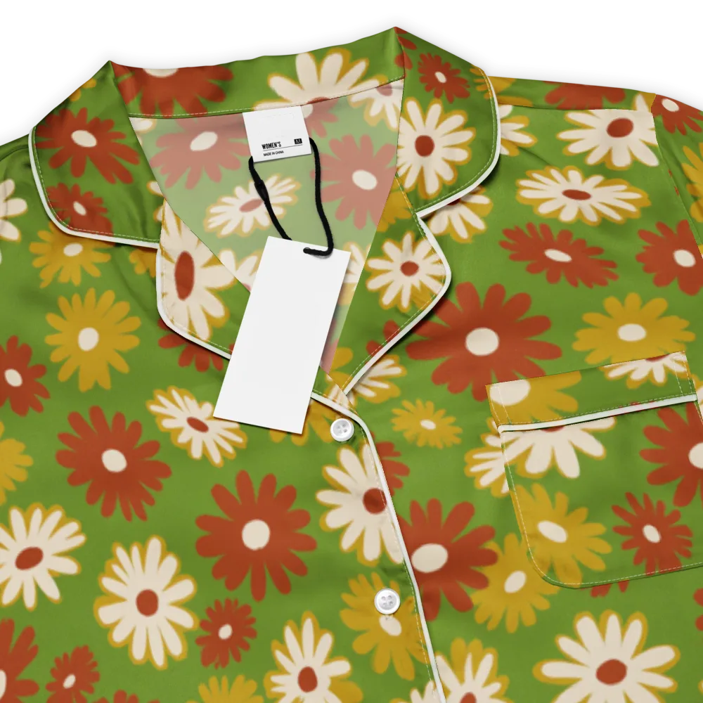 Harvest Daisy on Women's Short Sleeve Pajama Top — Product details