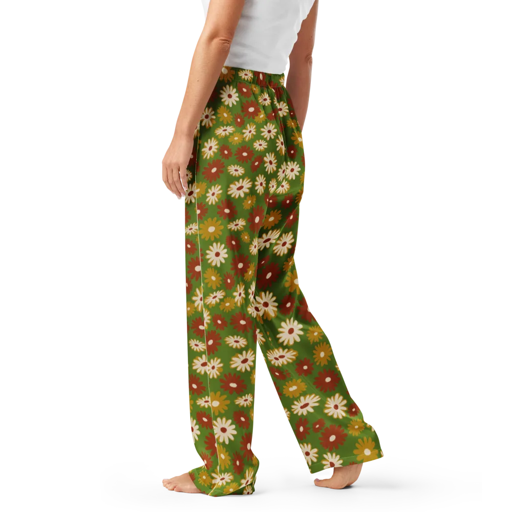 Harvest Daisy on Women's Pajama Pants — Left