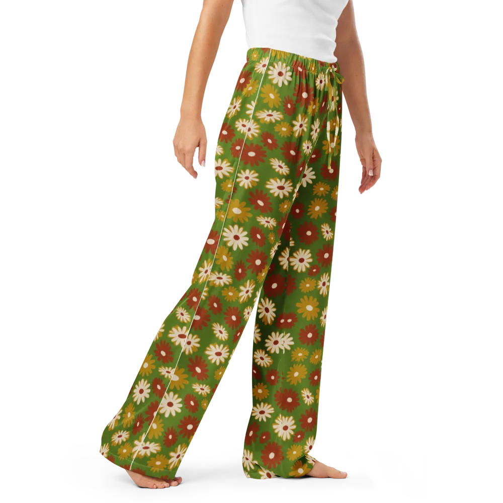 Harvest Daisy on Women's Pajama Pants — Right Front