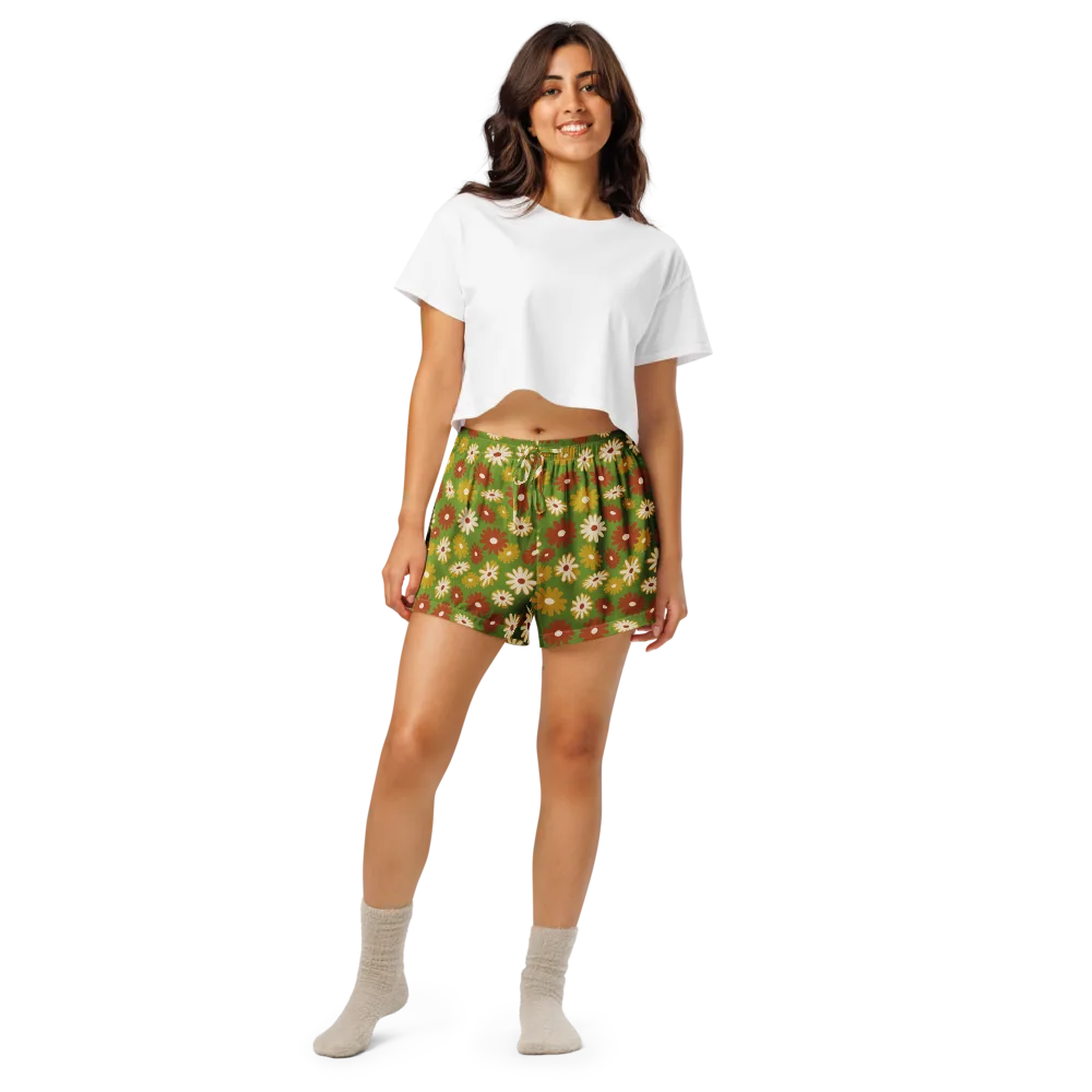Harvest Daisy on Women's Pajama Shorts — Front