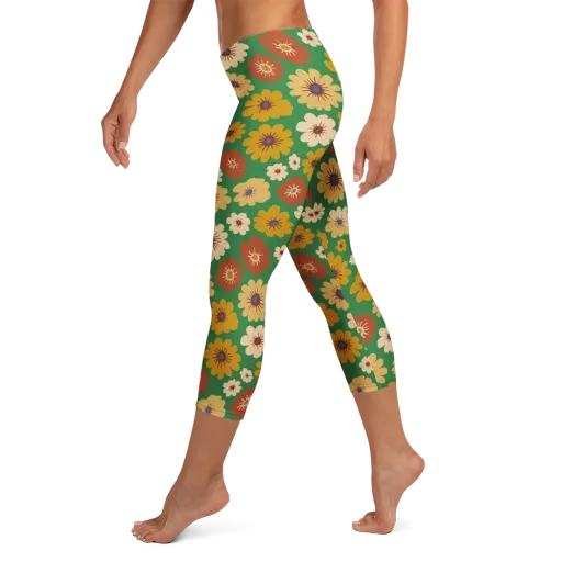 Garden Groove on a Capri Leggings