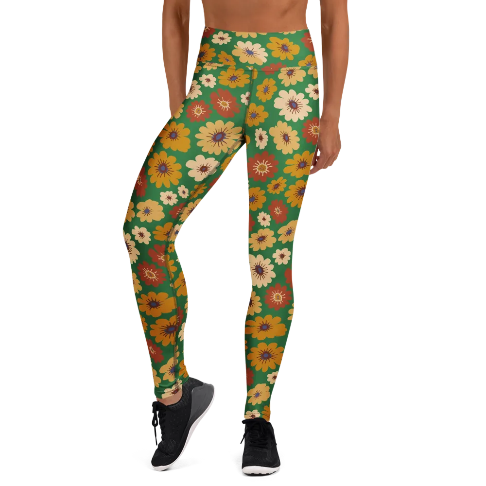 Garden Groove on Yoga Leggings — Front