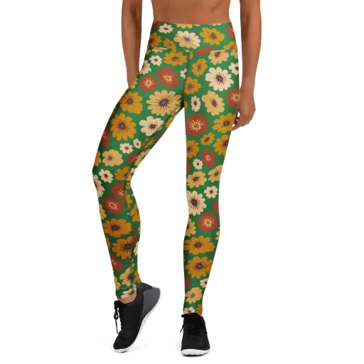 Garden Groove on a Yoga Leggings