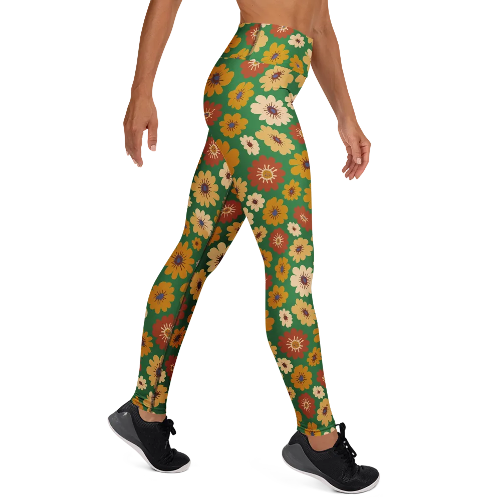 Garden Groove on Yoga Leggings — Right