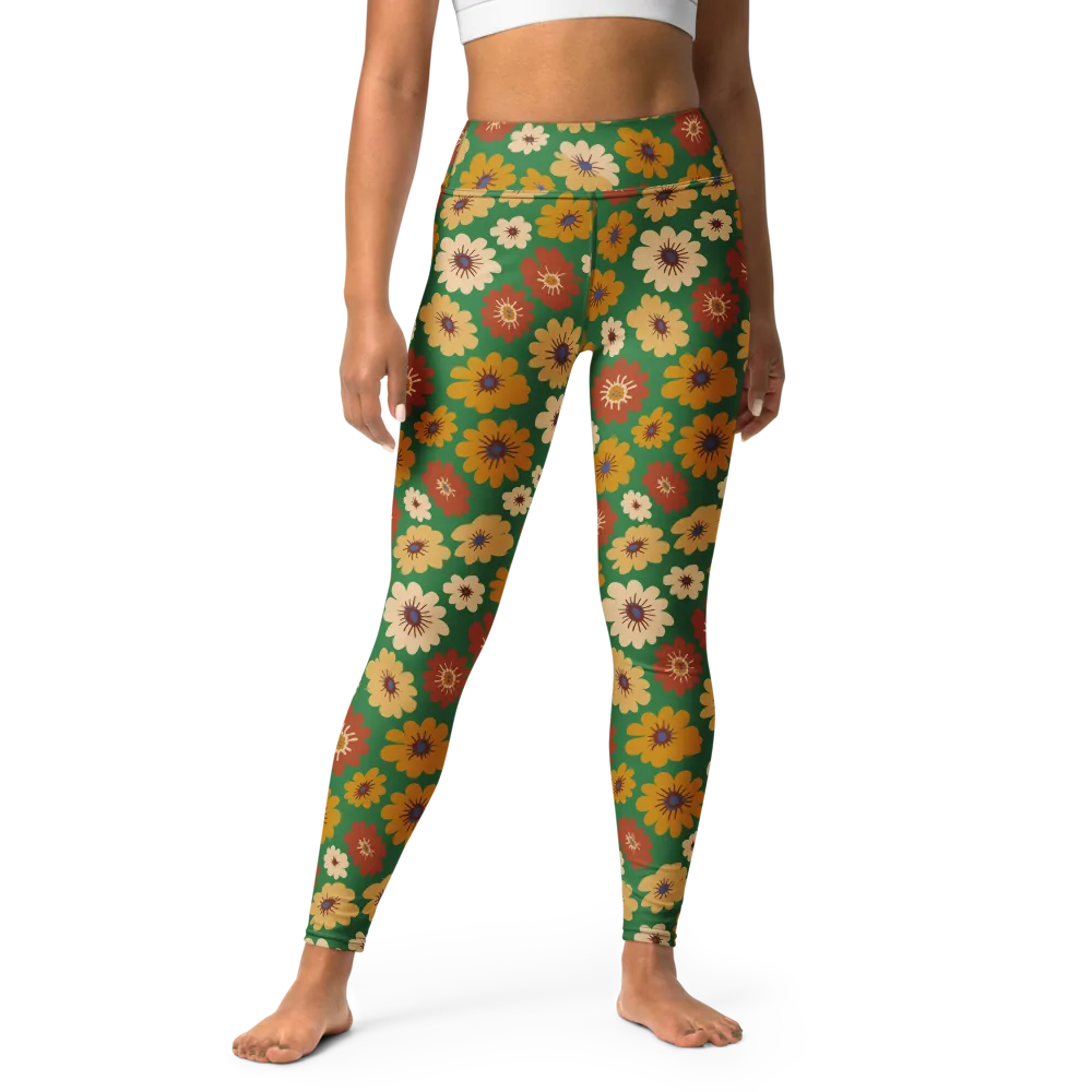 Garden Groove on Yoga Leggings — Front