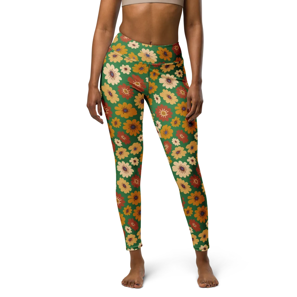 Garden Groove on Yoga Leggings — Front