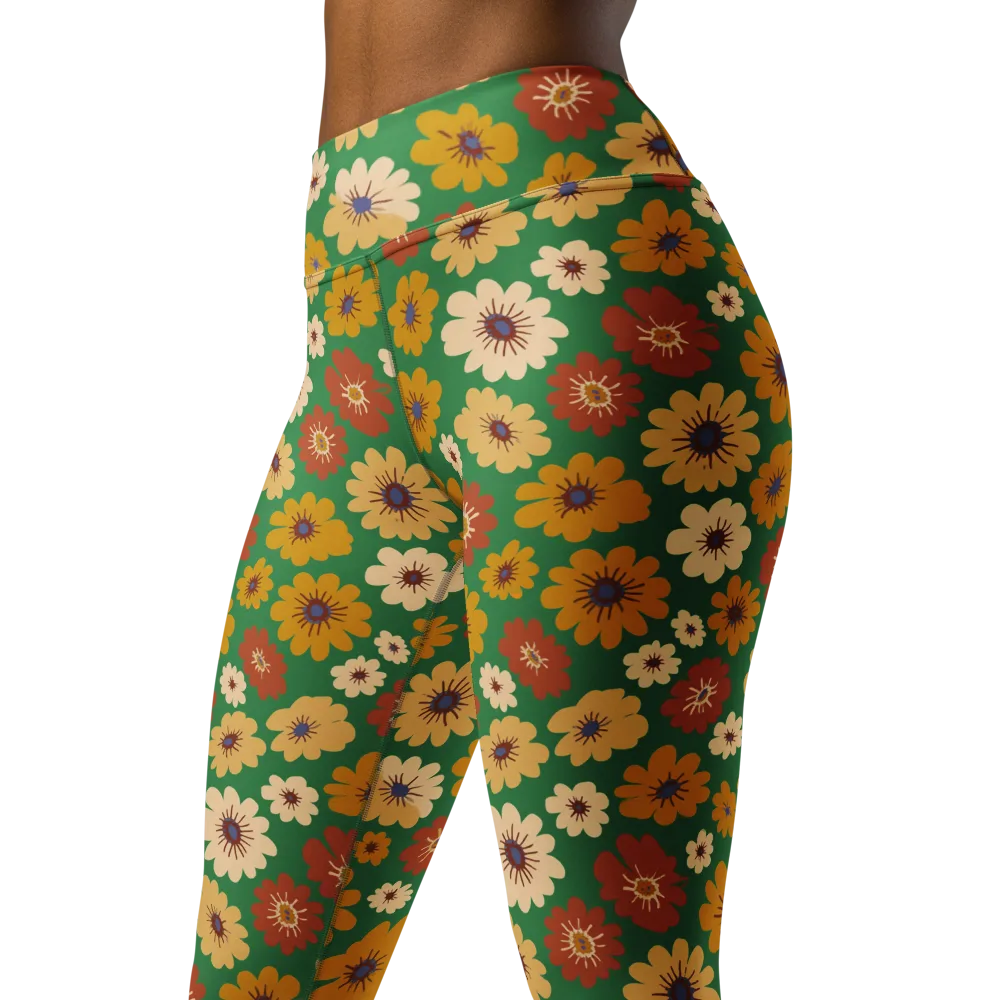 Garden Groove on Yoga Leggings — Left Front