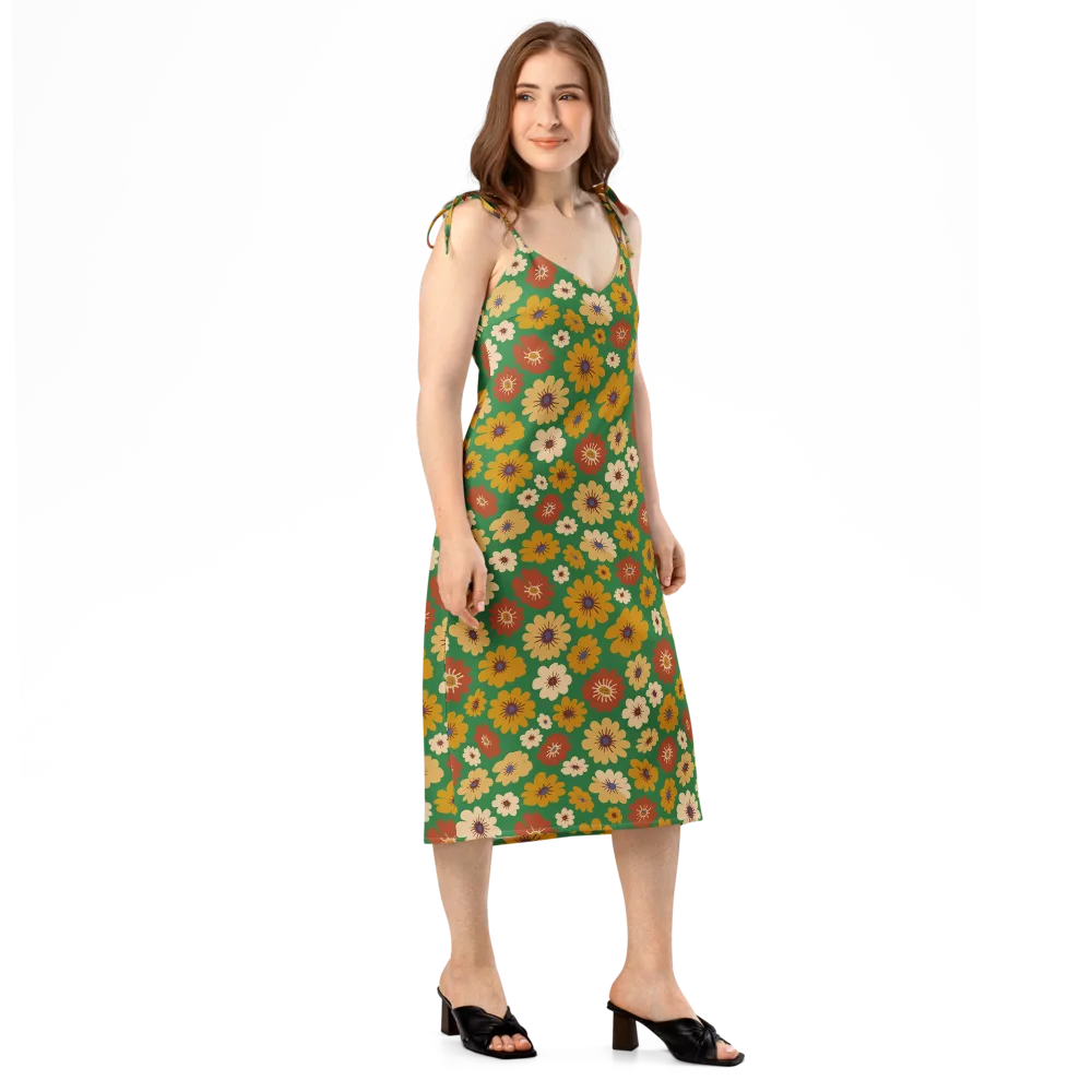 Garden Groove on Slip Dress — Right Front