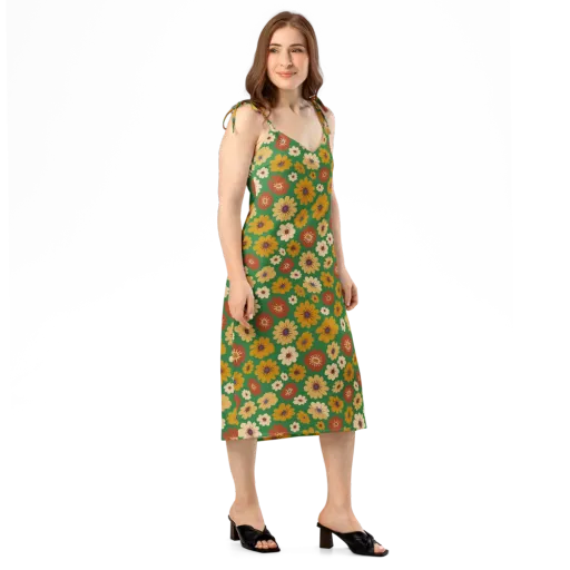 Garden Groove on a Slip Dress
