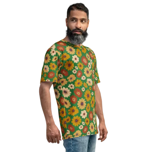 Garden Groove on a Men's Crew Neck T-Shirt