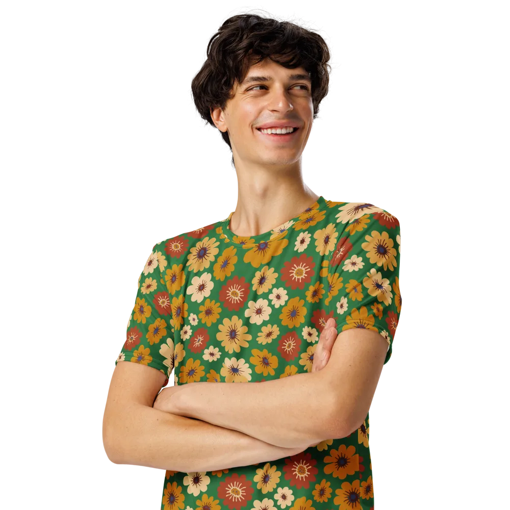 Garden Groove on Men's Crew Neck T-Shirt — Left Front