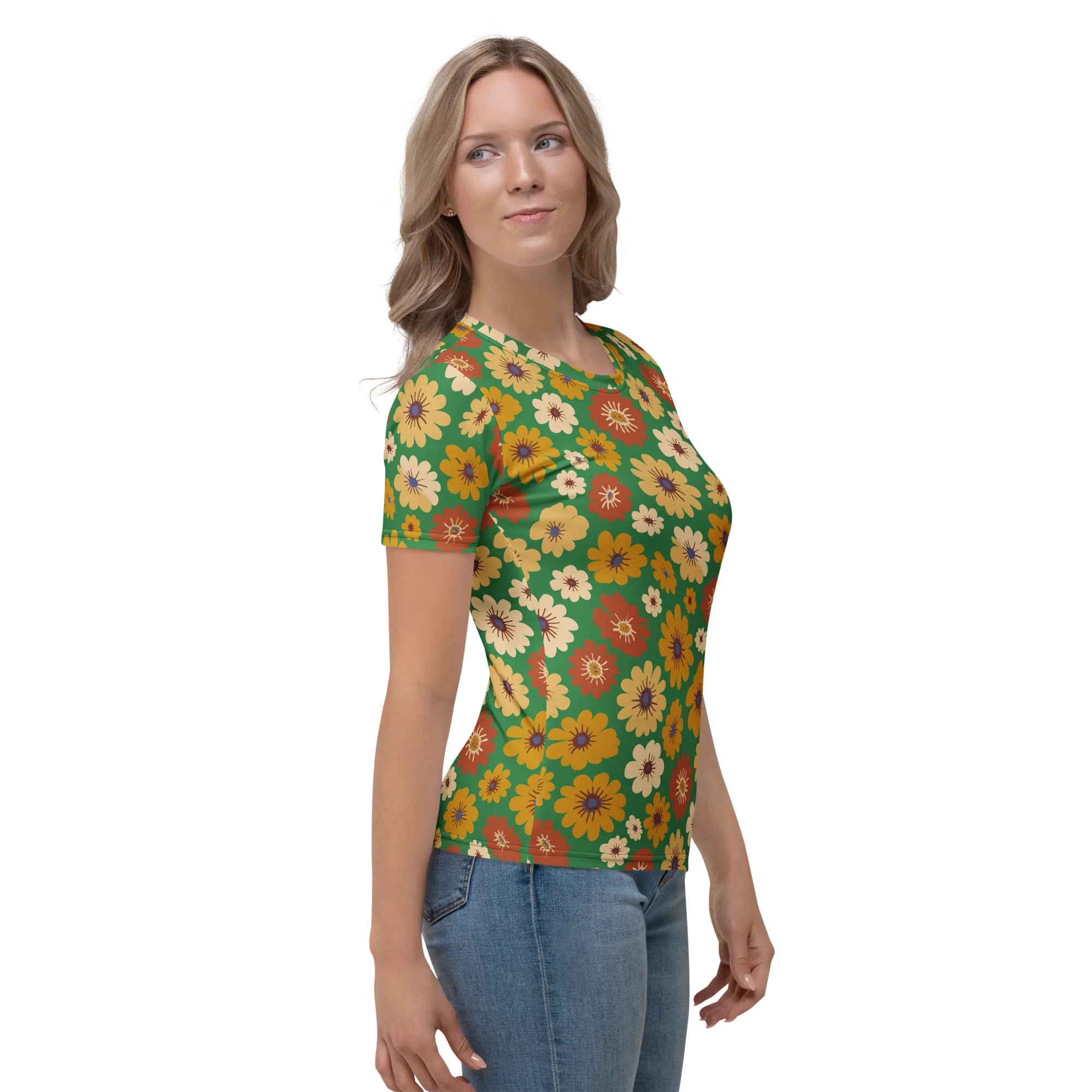 Garden Groove on Women's Crew Neck T-Shirt — Right