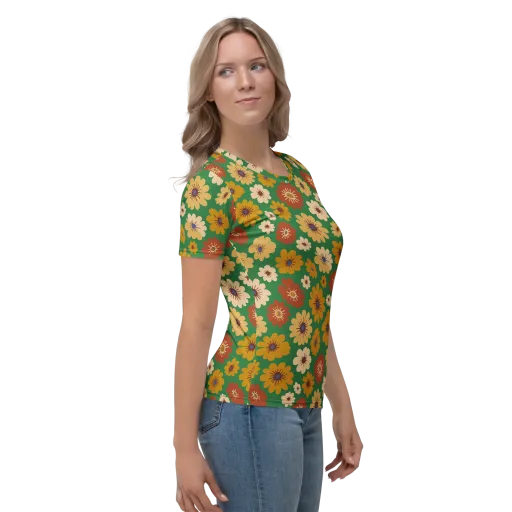 Garden Groove on a Women's Crew Neck T-Shirt