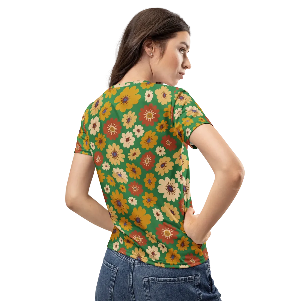Garden Groove on Women's Crew Neck T-Shirt — Back