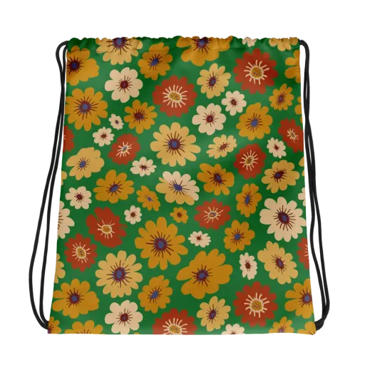Garden Groove on a Drawstring Bag