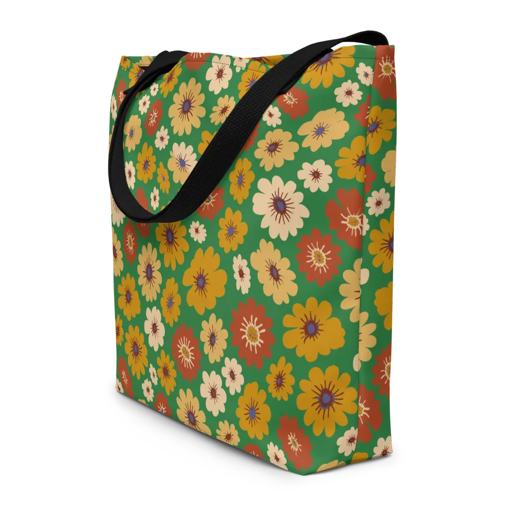 Garden Groove on Large Tote Bag W/ Pocket — Front