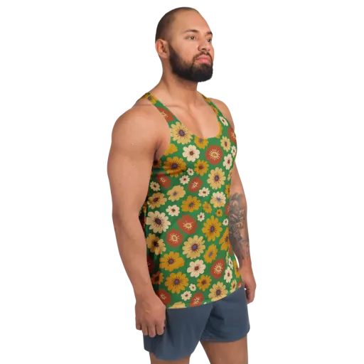 Garden Groove on a Men's Tank Top