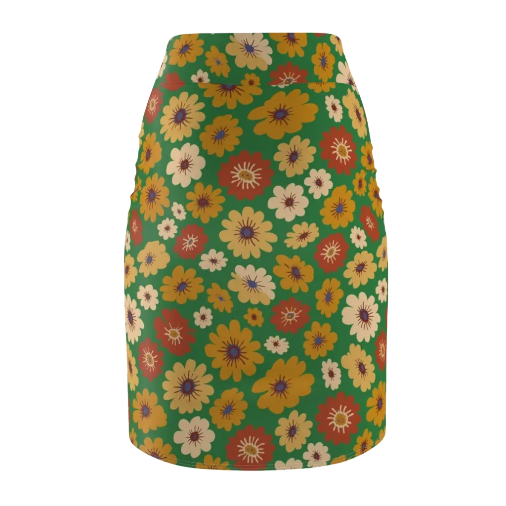 Garden Groove on Pencil Skirt — Back