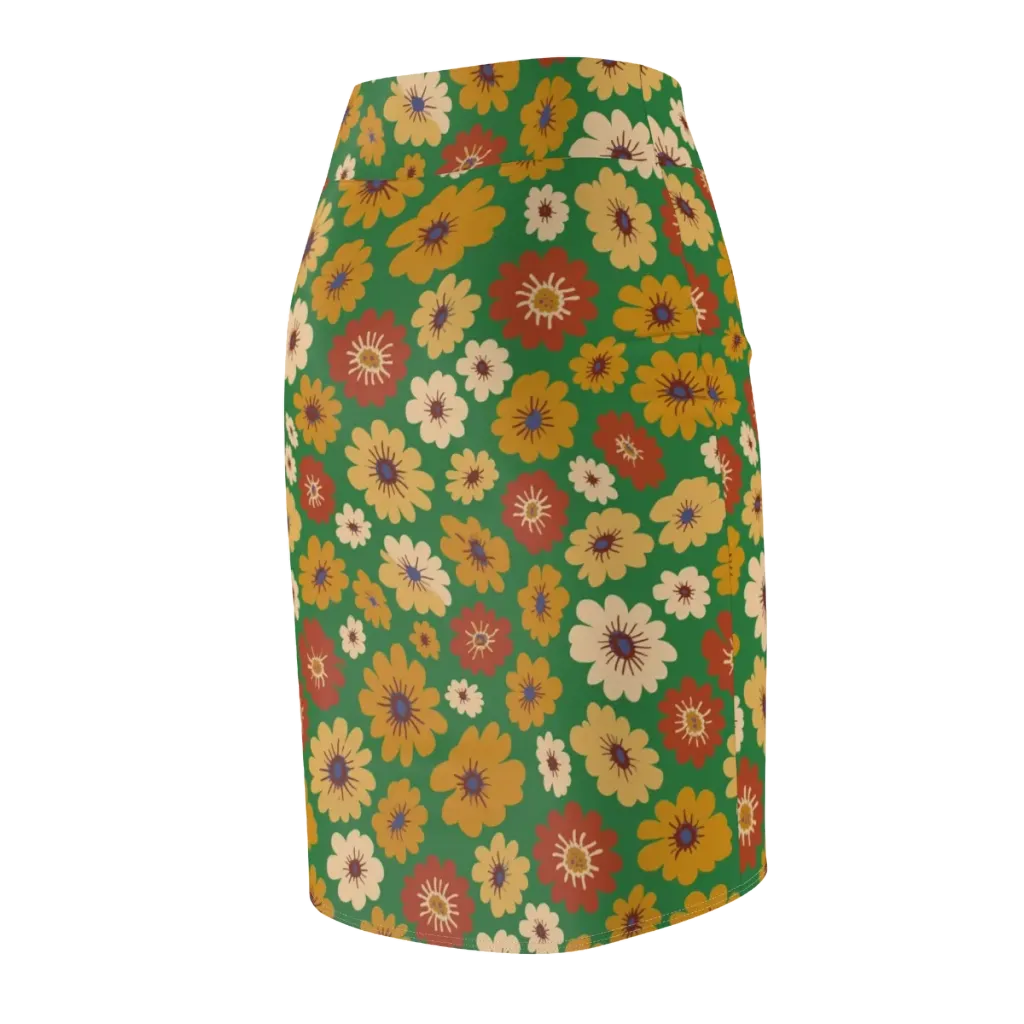 Garden Groove on Pencil Skirt — Back Side