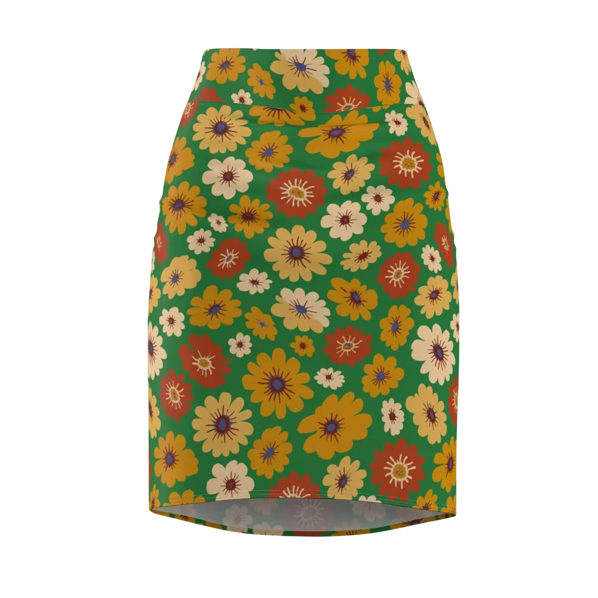 Garden Groove on Pencil Skirt — Front