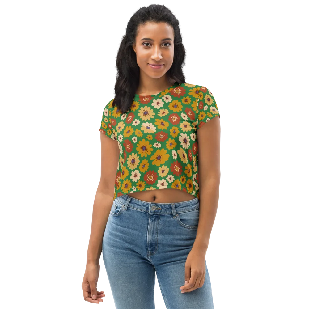 Garden Groove on Crop Tee — Front