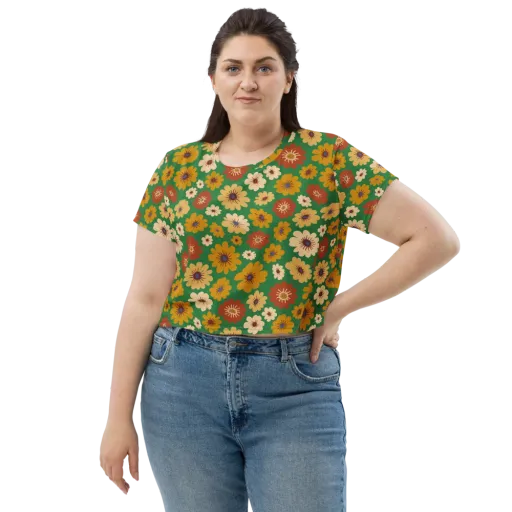 Garden Groove on a Crop Tee