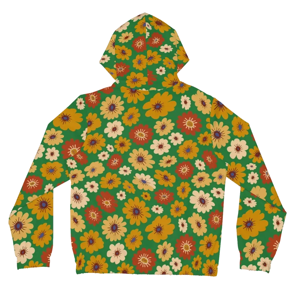 Garden Groove on Women's Full-Zip Hoodie — Back