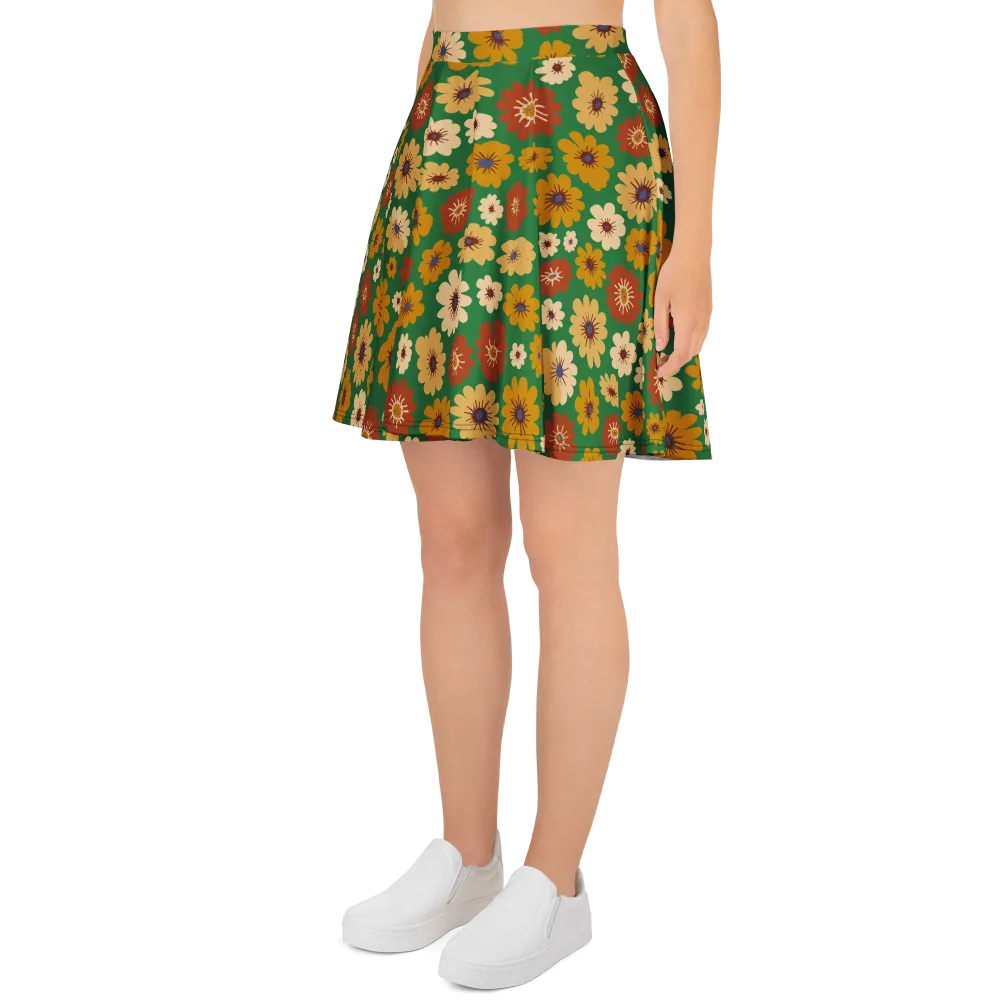 Garden Groove on Skater Skirt — Left