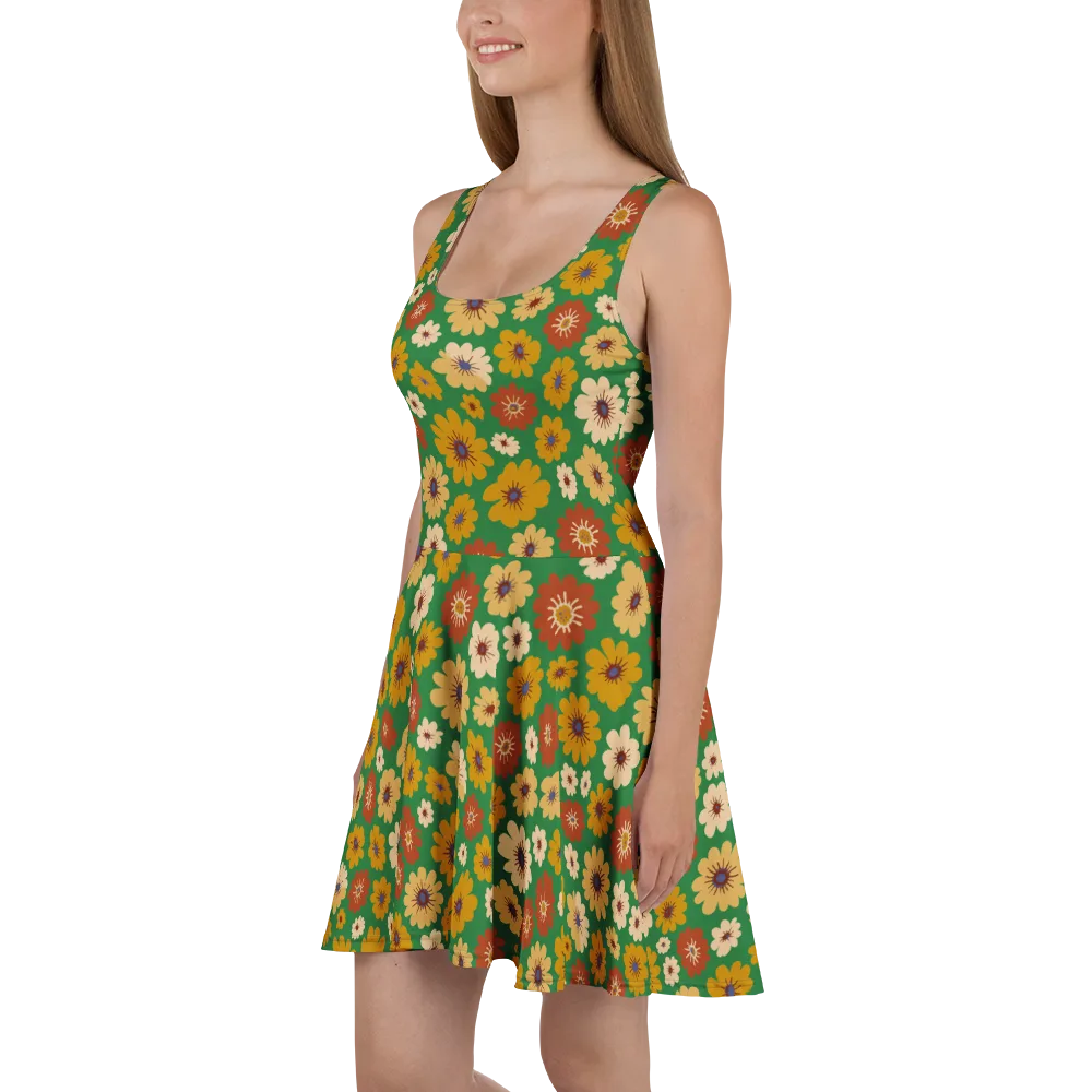 Garden Groove on Skater Dress — Left