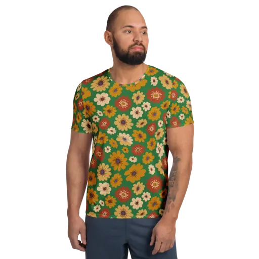 Garden Groove on a Men's Athletic T-Shirt