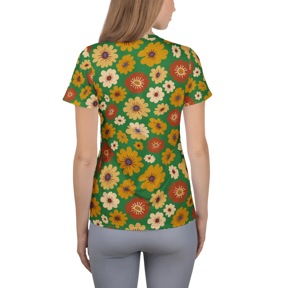 Garden Groove on Women's Athletic T-Shirt — Back