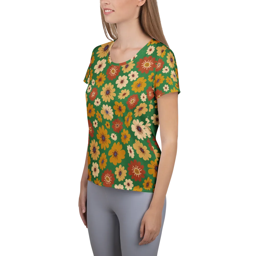 Garden Groove on Women's Athletic T-Shirt — Left