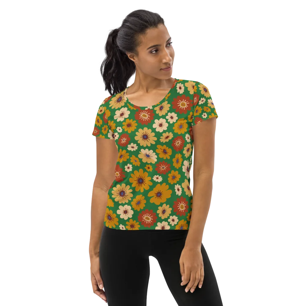 Garden Groove on Women's Athletic T-Shirt — Front