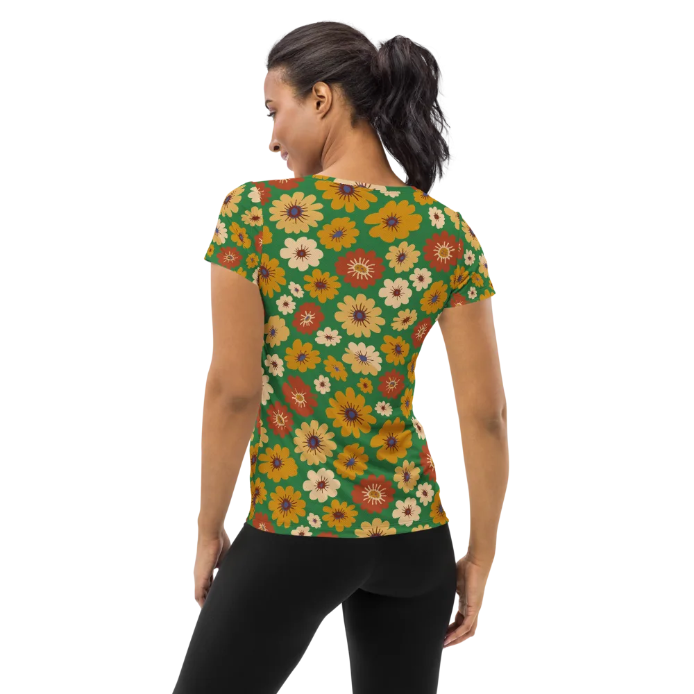 Garden Groove on Women's Athletic T-Shirt — Back