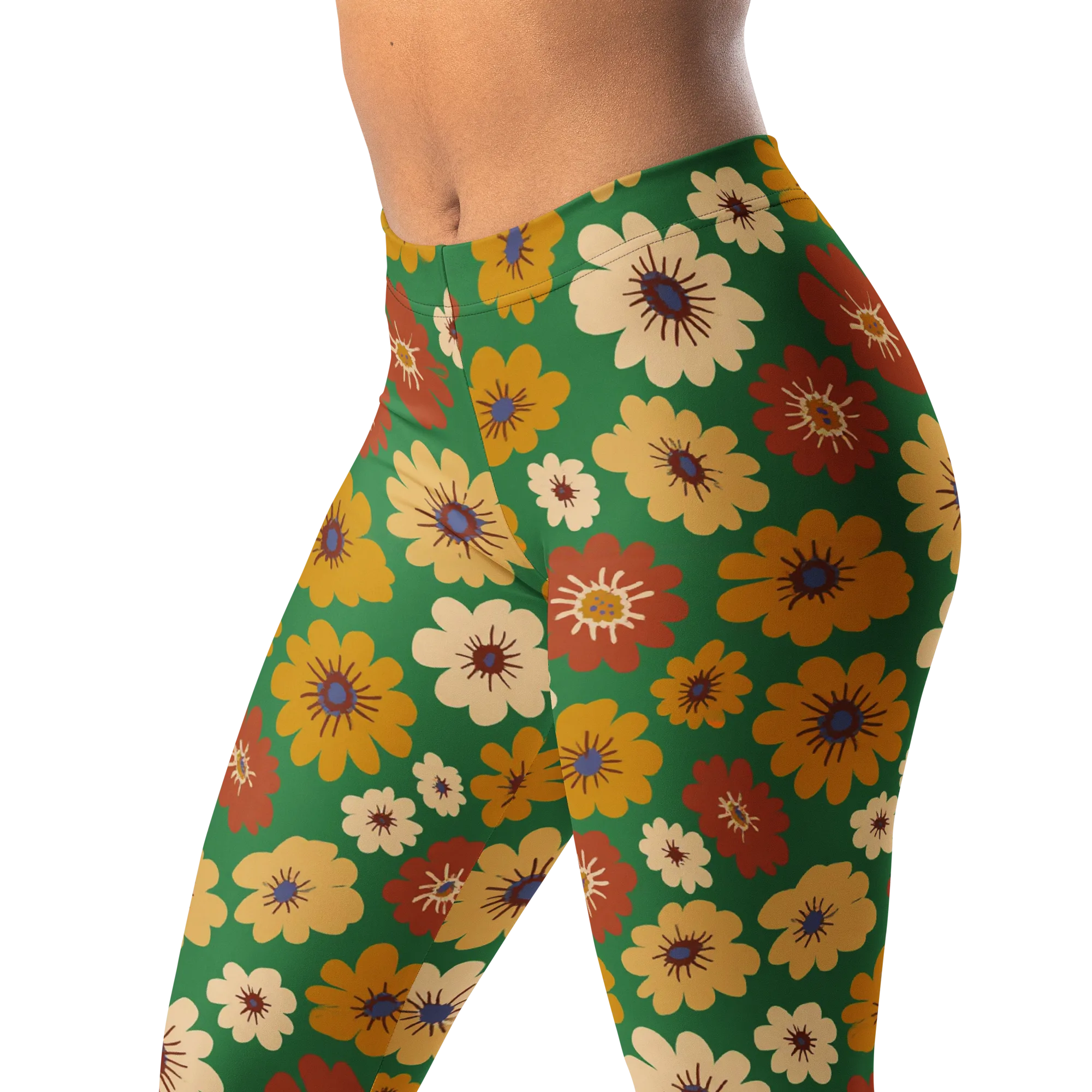 Garden Groove on Leggings — Left Front