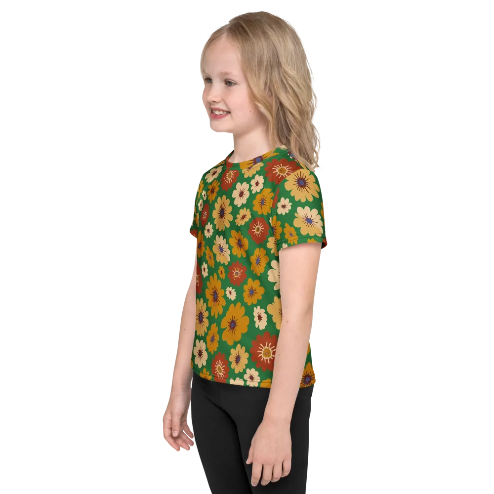Garden Groove on Kids Crew Neck T-Shirt — Left