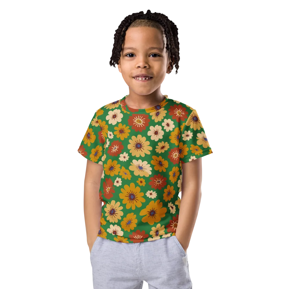 Garden Groove on Kids Crew Neck T-Shirt — Front