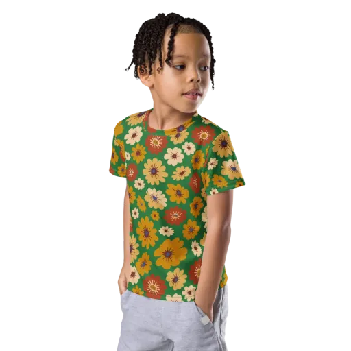 Garden Groove on a Kids Crew Neck T-Shirt