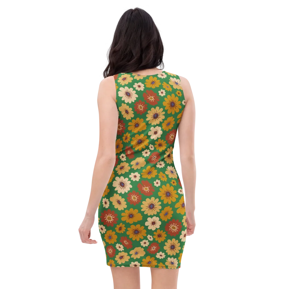Garden Groove on Bodycon Dress — Back