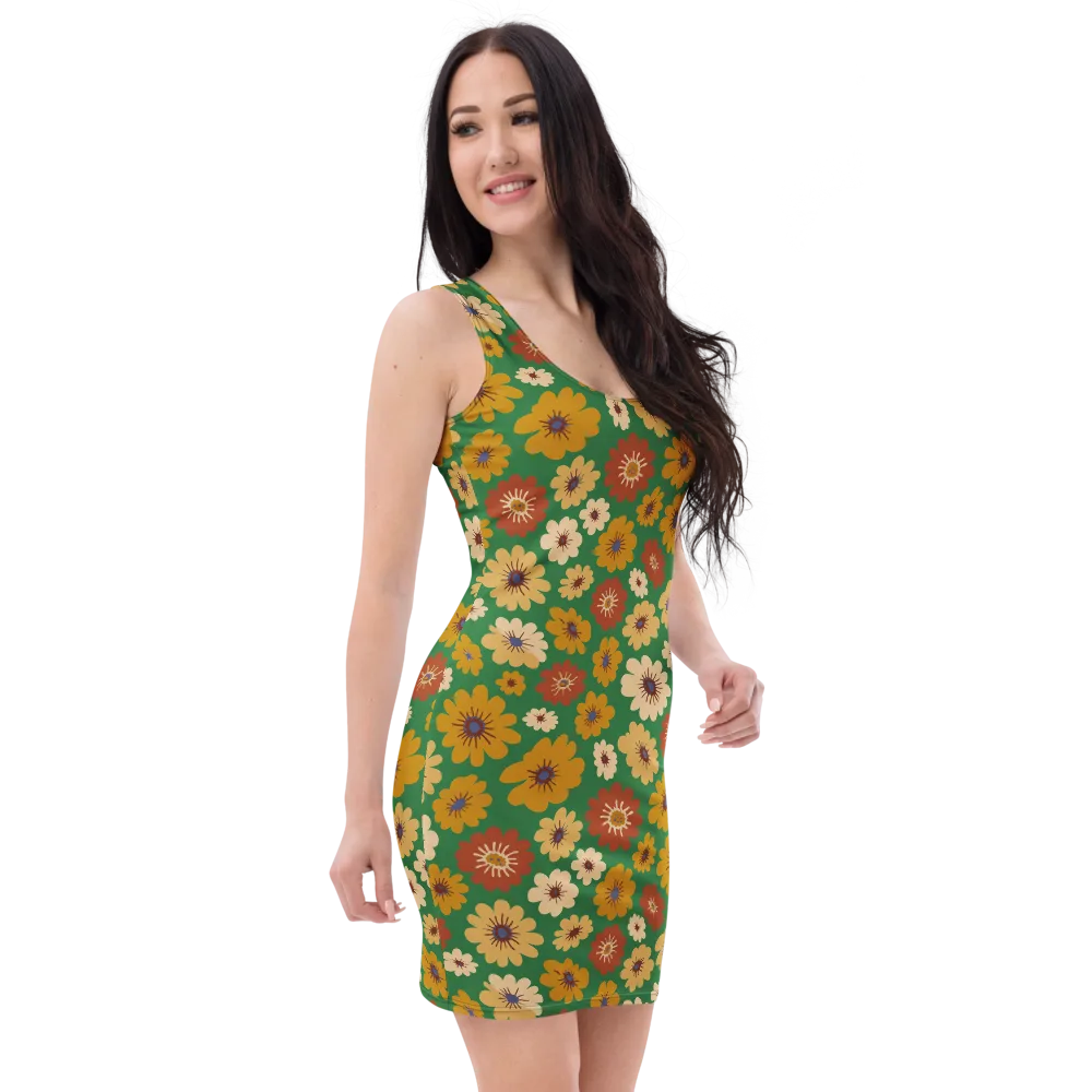 Garden Groove on Bodycon Dress — Right Front