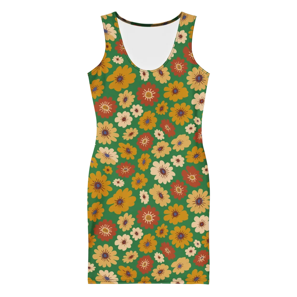 Garden Groove on Bodycon Dress — Front