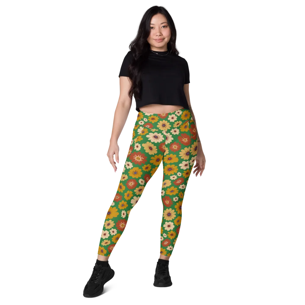 Garden Groove on Leggings with Pockets — Front
